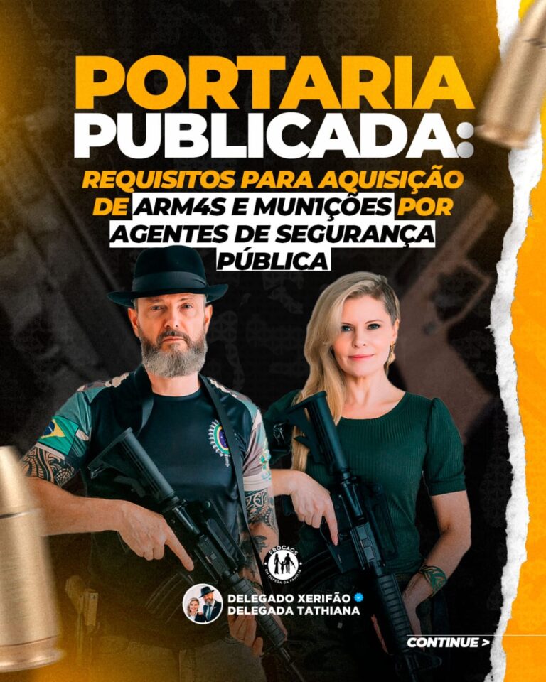 Portaria publica: Requesitos para aquisição de armas e munições por agentes de segurança pública